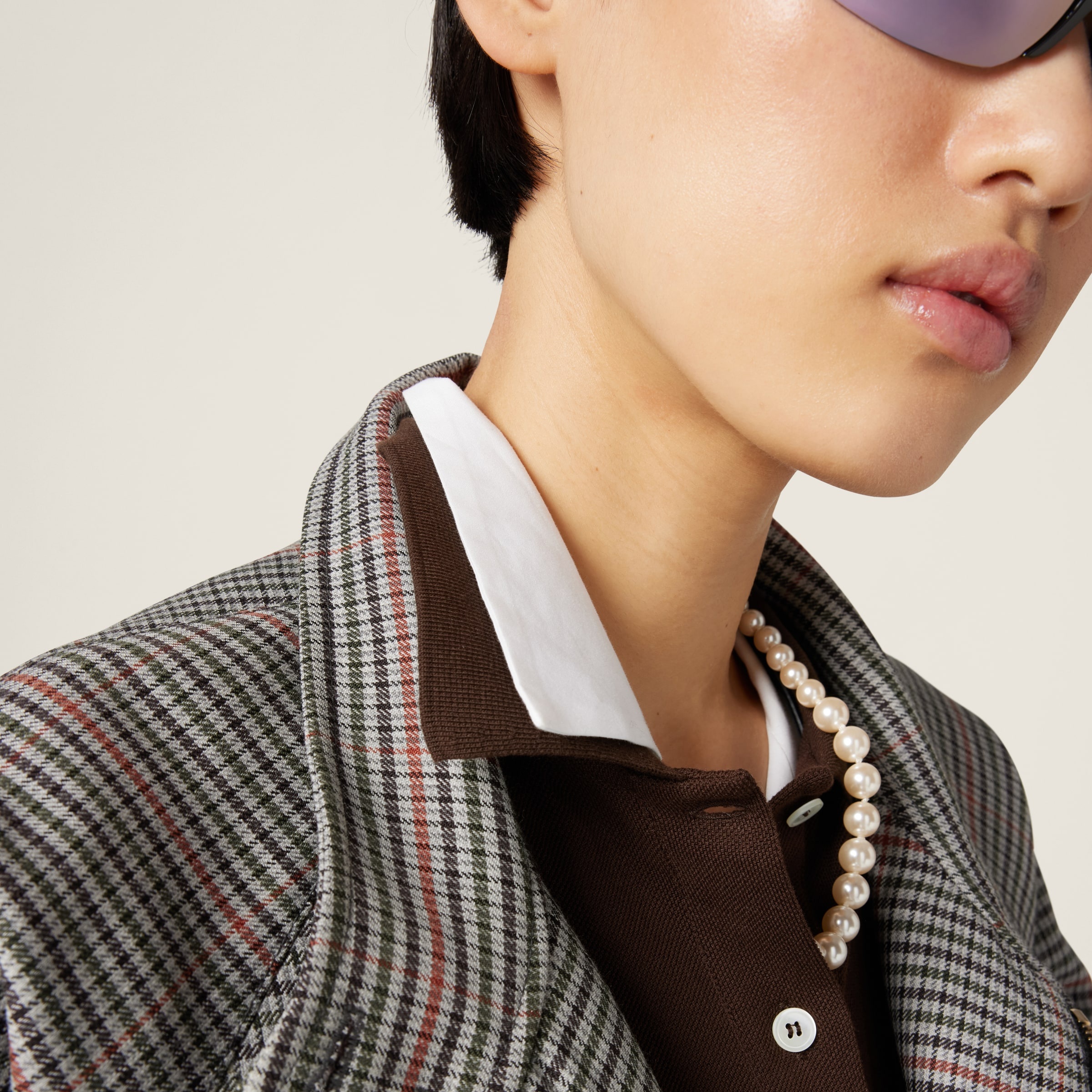 Checked blouson jacket - 5