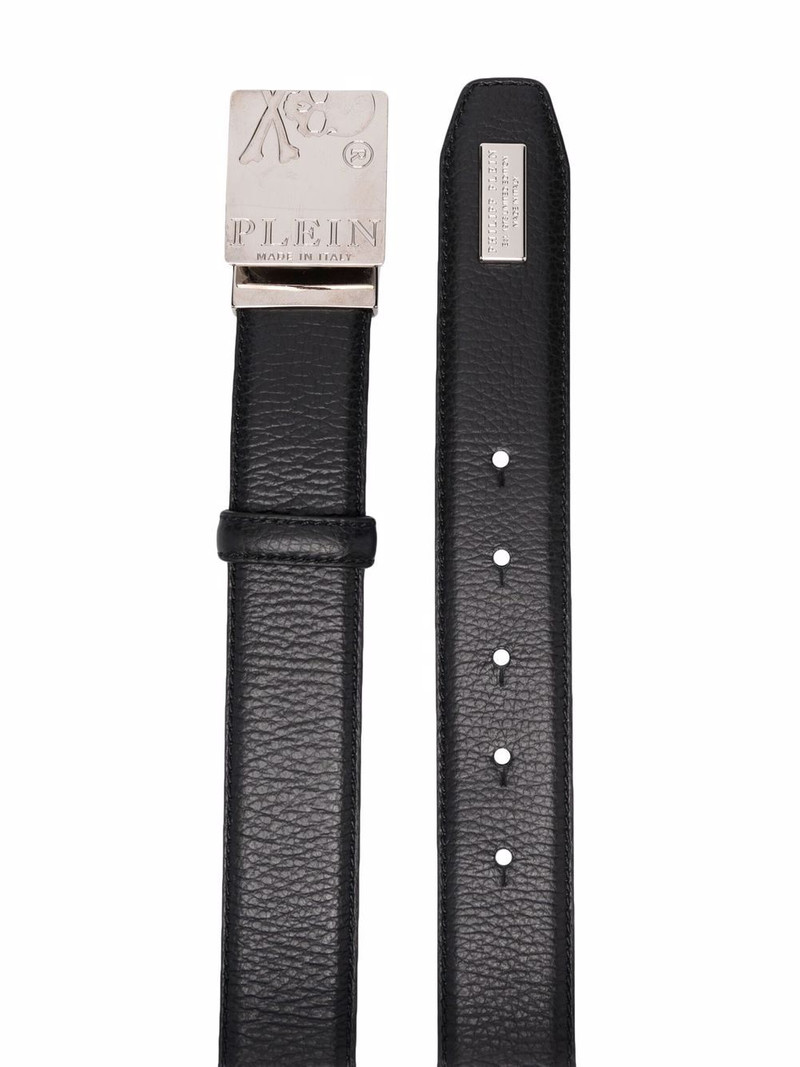 PHILIPP PLEIN engraved-logo buckle belt outlook