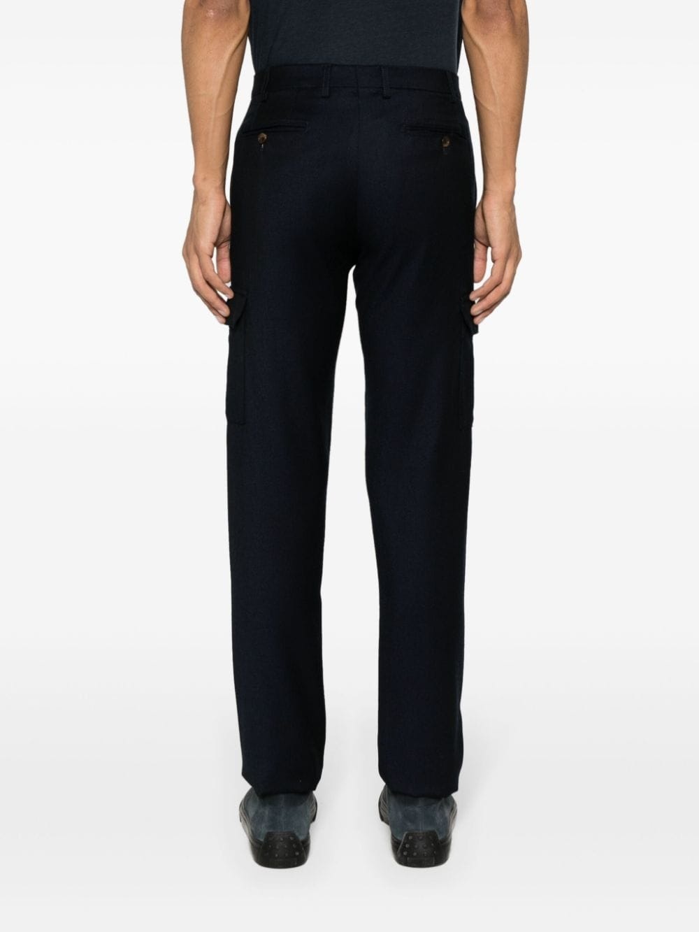 straight-leg wool trousers - 4