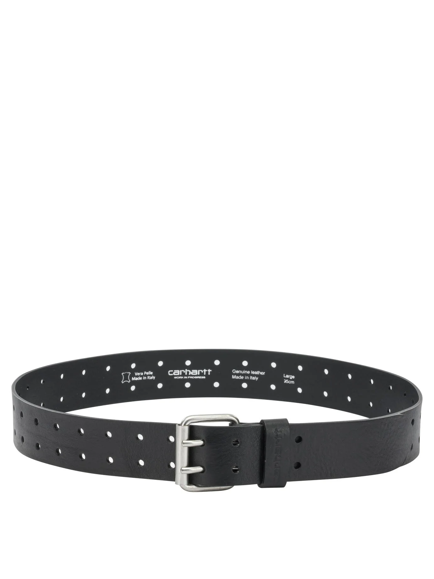 Carhartt WIP Double Script Leather Belt Black - 1