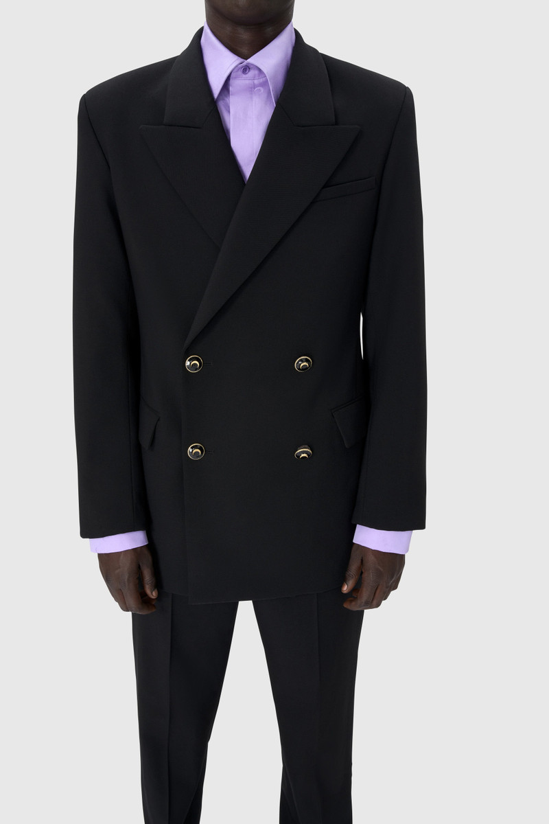 Marine Serre Virgin Wool Twill Fitted Jacket outlook