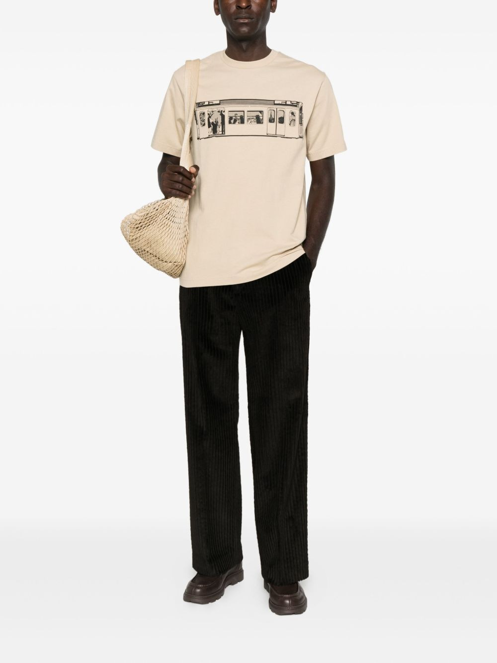 train-print T-shirt - 2