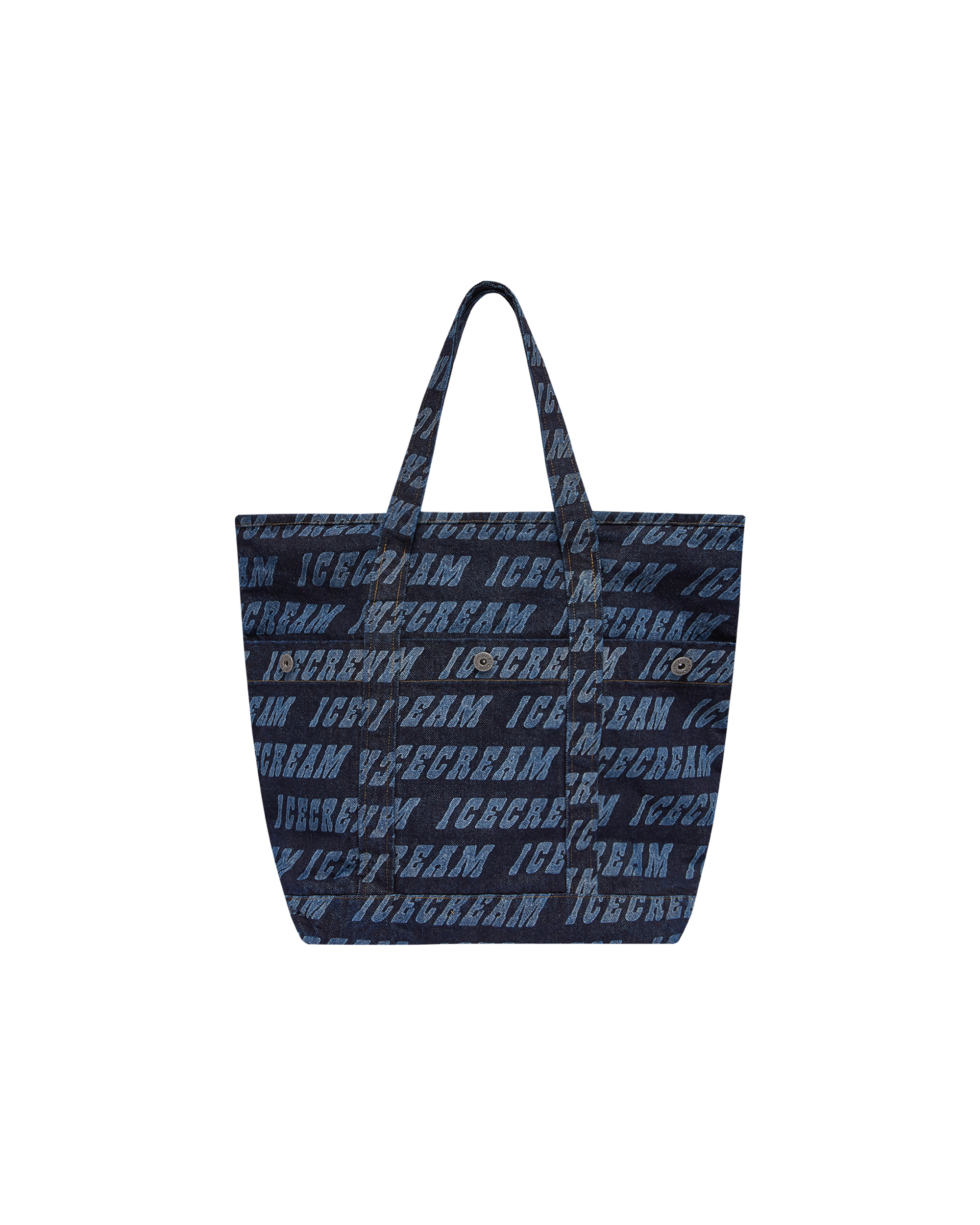REPEAT LOGO DENIM TOTE BAG - 3