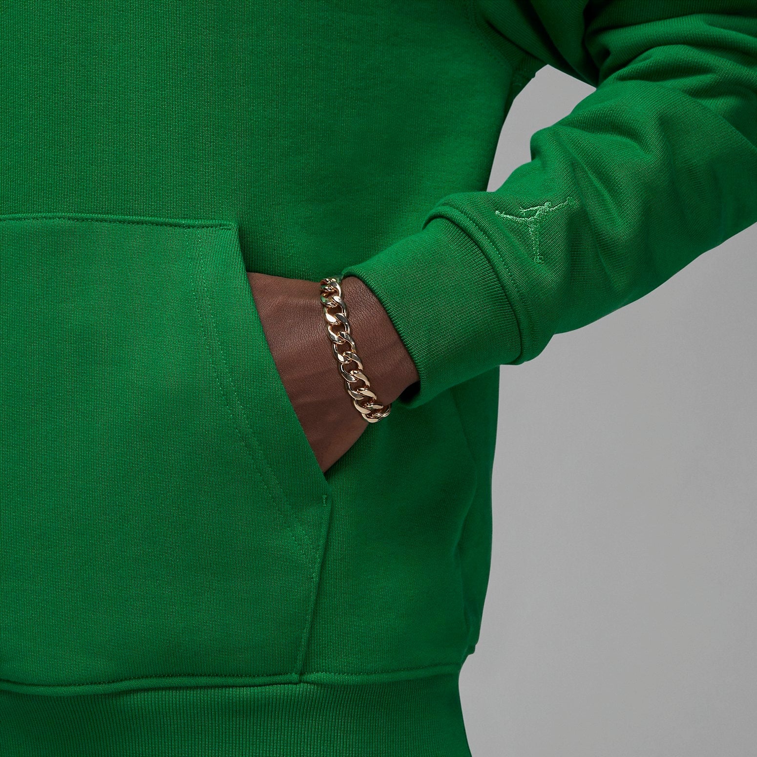 Air Jordan Wordmark Fleece Hoodie 'Pine Green' FJ1967-302 - 3