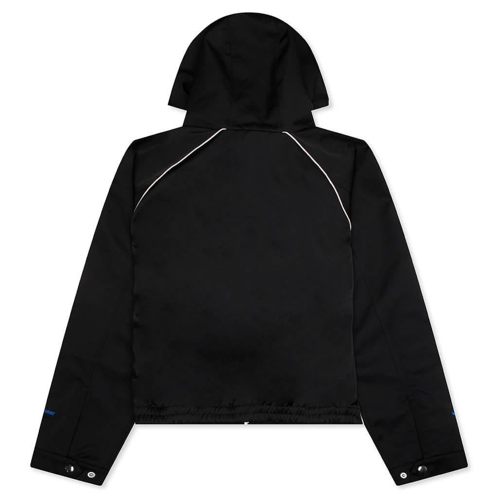 ADIDAS X WALES BONNER WOMEN'S SATIN HOODIE - BLACK - 2