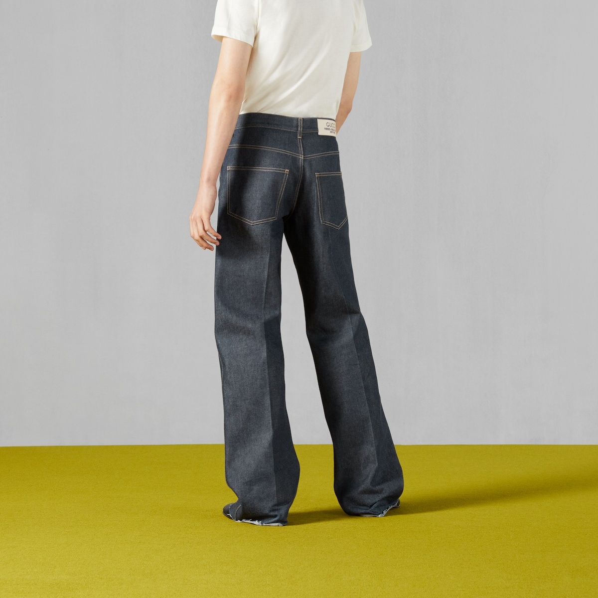Denim pant with label - 7