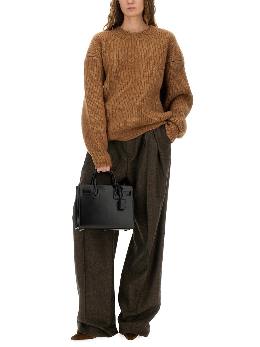 Wool Wide Leg Pants - 2