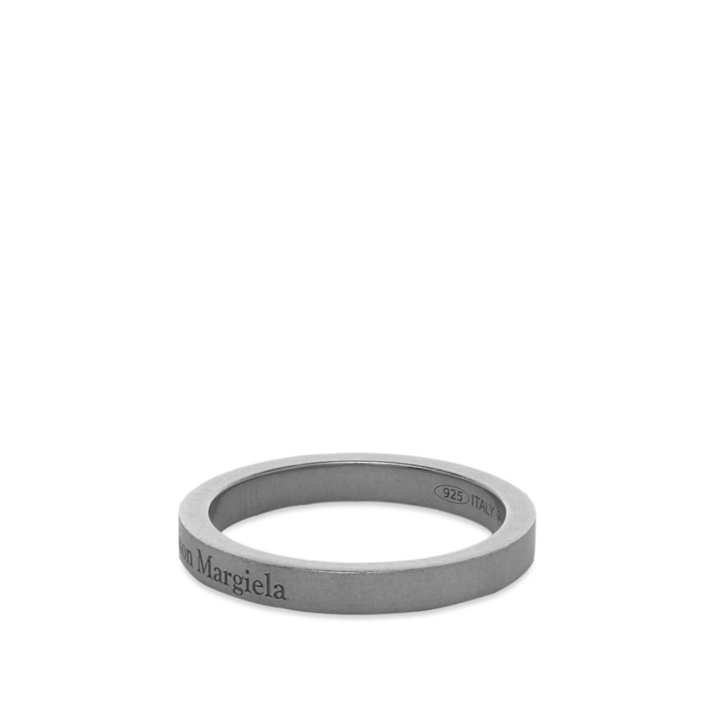 Maison Margiela Text Logo Slim Band Ring - 2