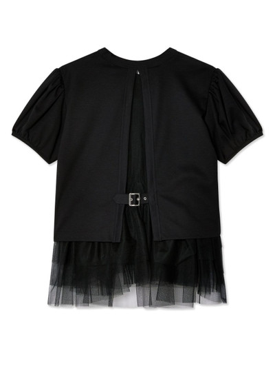 Noir Kei Ninomiya tulle-layer cotton blouse outlook
