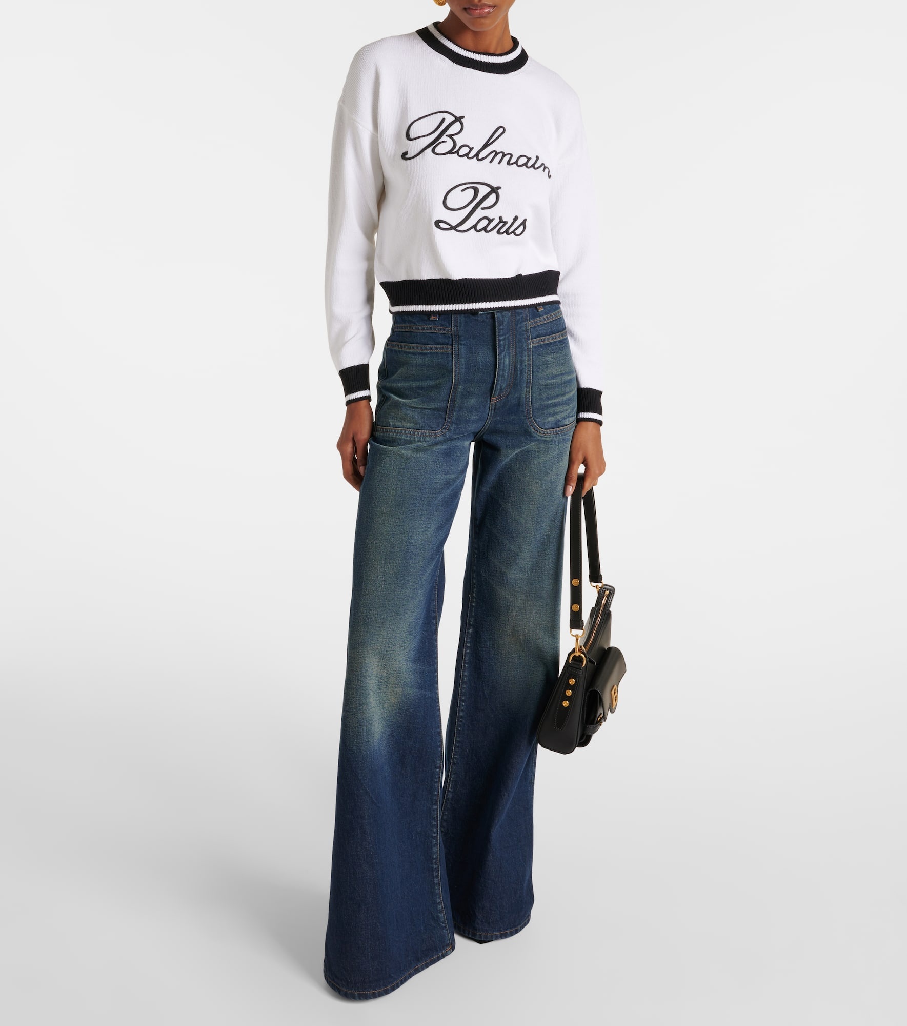 Balmain Signature embroidered sweater - 2