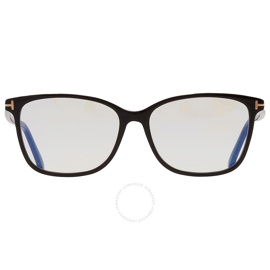 Tom Ford Blue Light Block Rectangular Ladies Eyeglasses FT5842-B 001 56 - 1