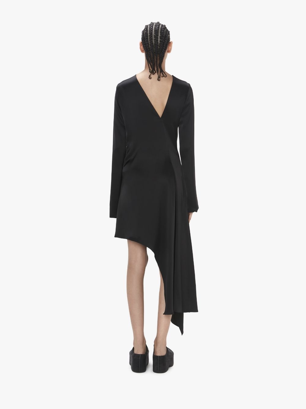 LONG SLEEVE ASYMMETRIC DRESS - 3