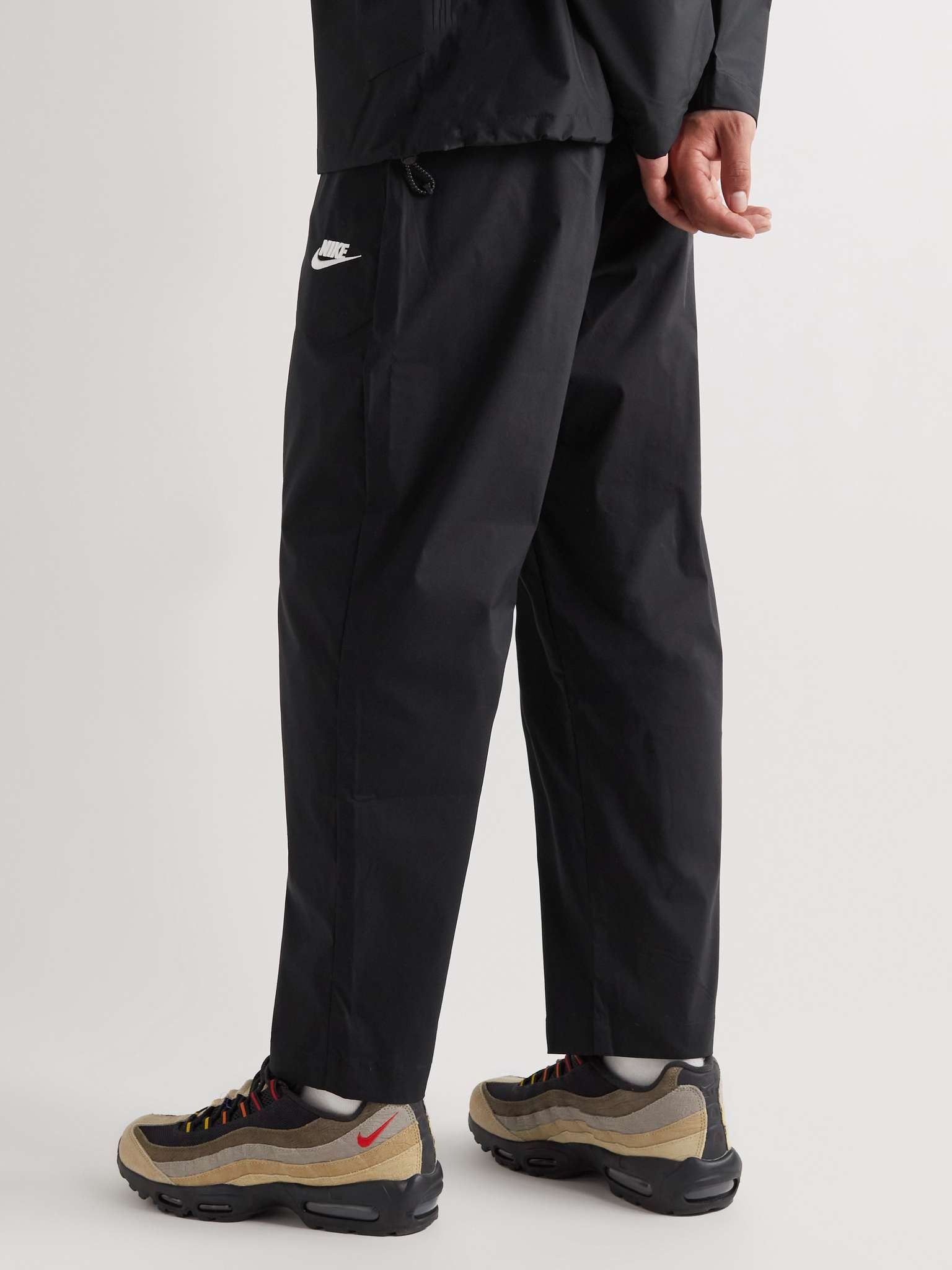 Straight-Leg Logo-Embroidered Shell Trousers - 4