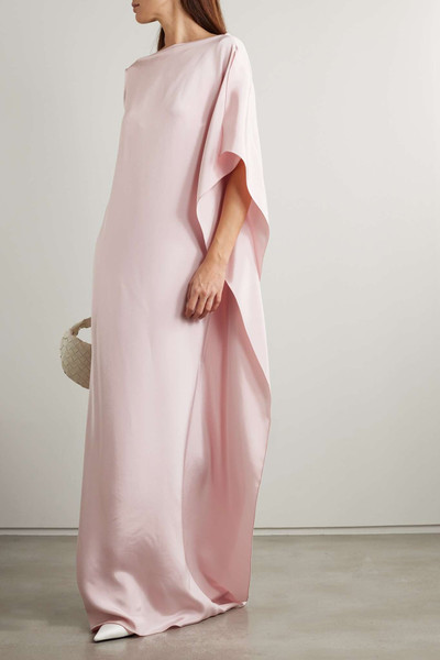 Max Mara Bora draped one-sleeve belted silk-satin gown outlook