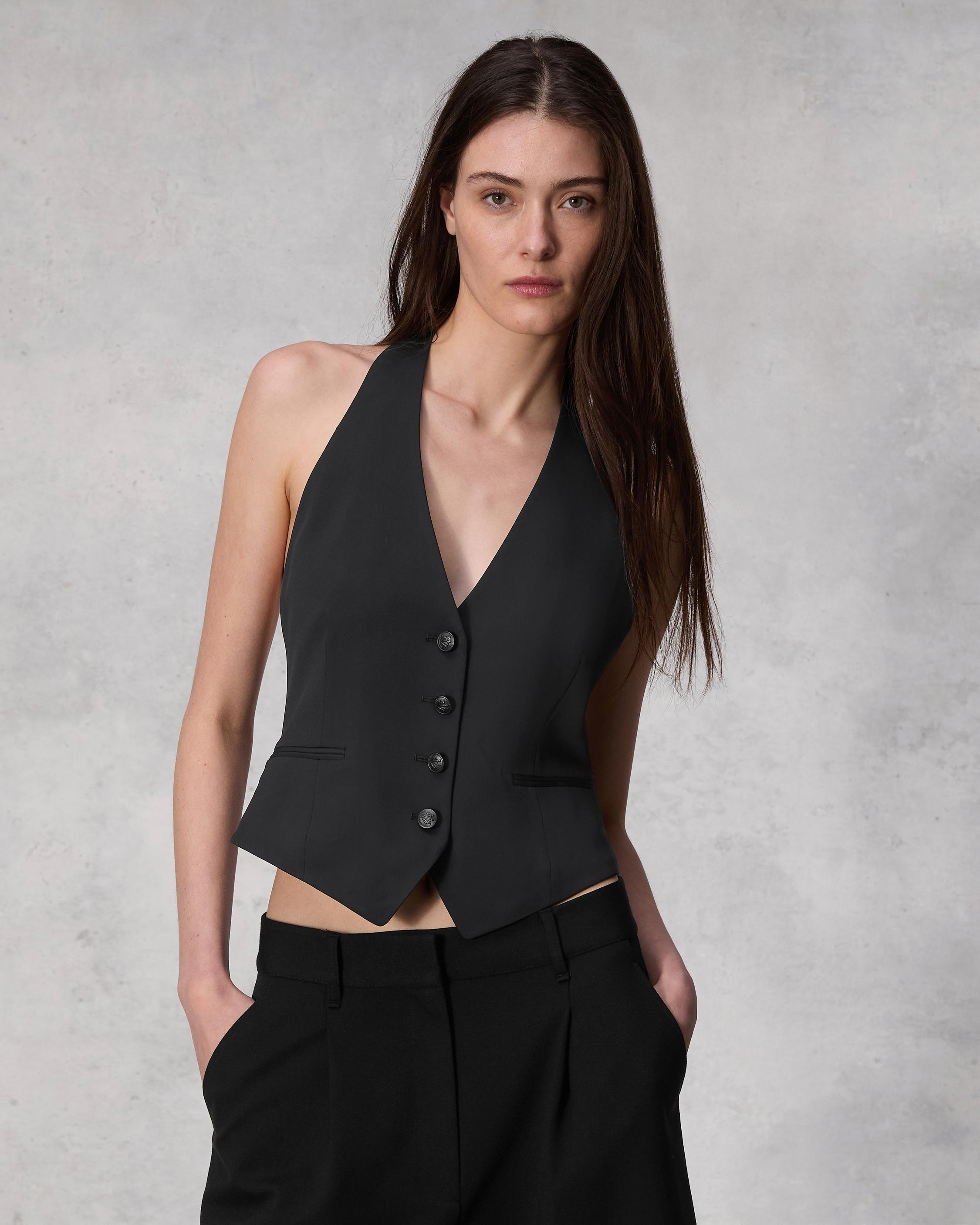 Ethel Crepe Halter Vest
Classic Fit - 2