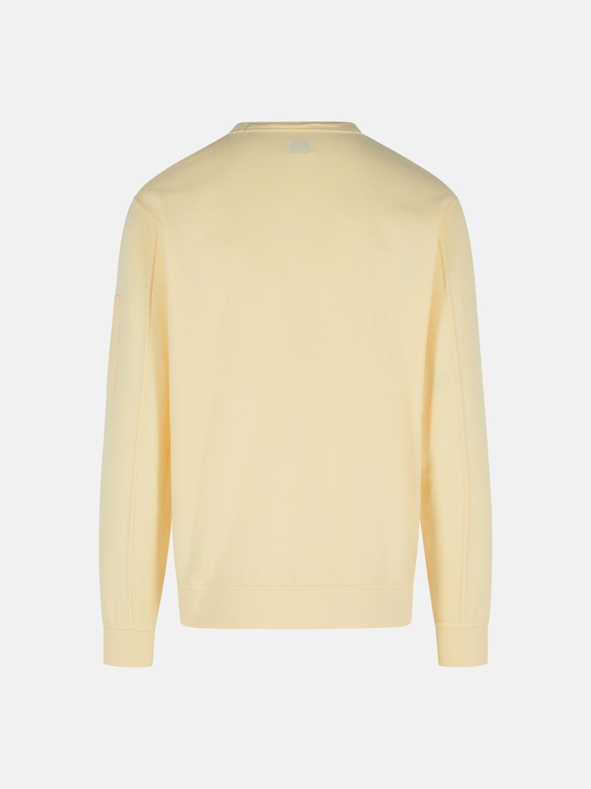 SAND-COLORED COTTON SWEATSHIRT - 3
