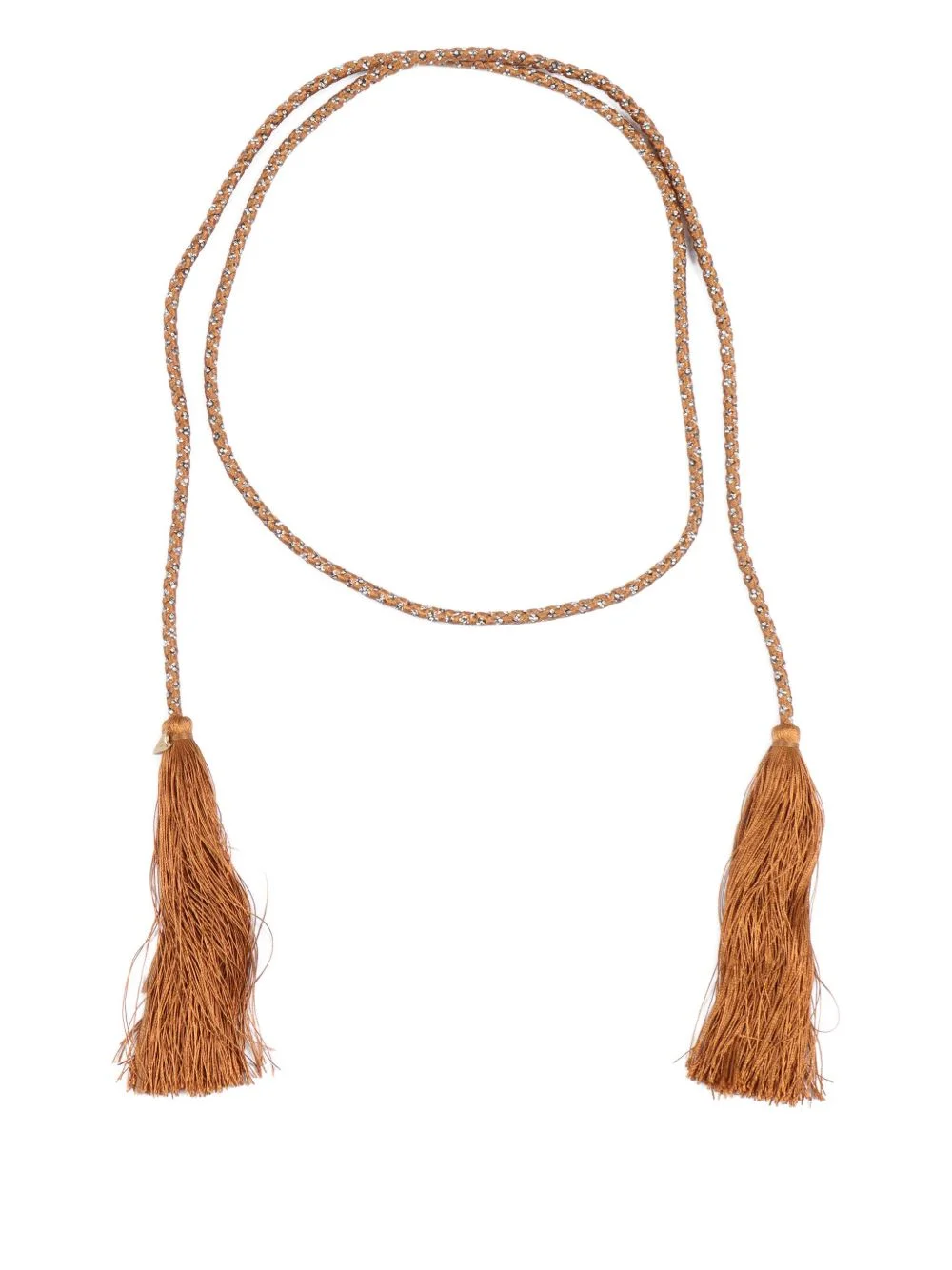 crystal-embellishment tassel-detail belt - 1