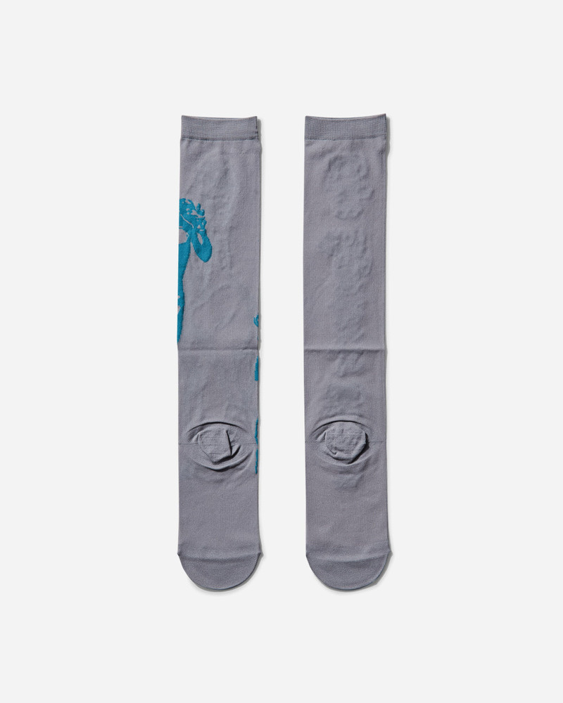 Hysteric Glamour Women's Hysteric Times Sheer High Socks Grey outlook