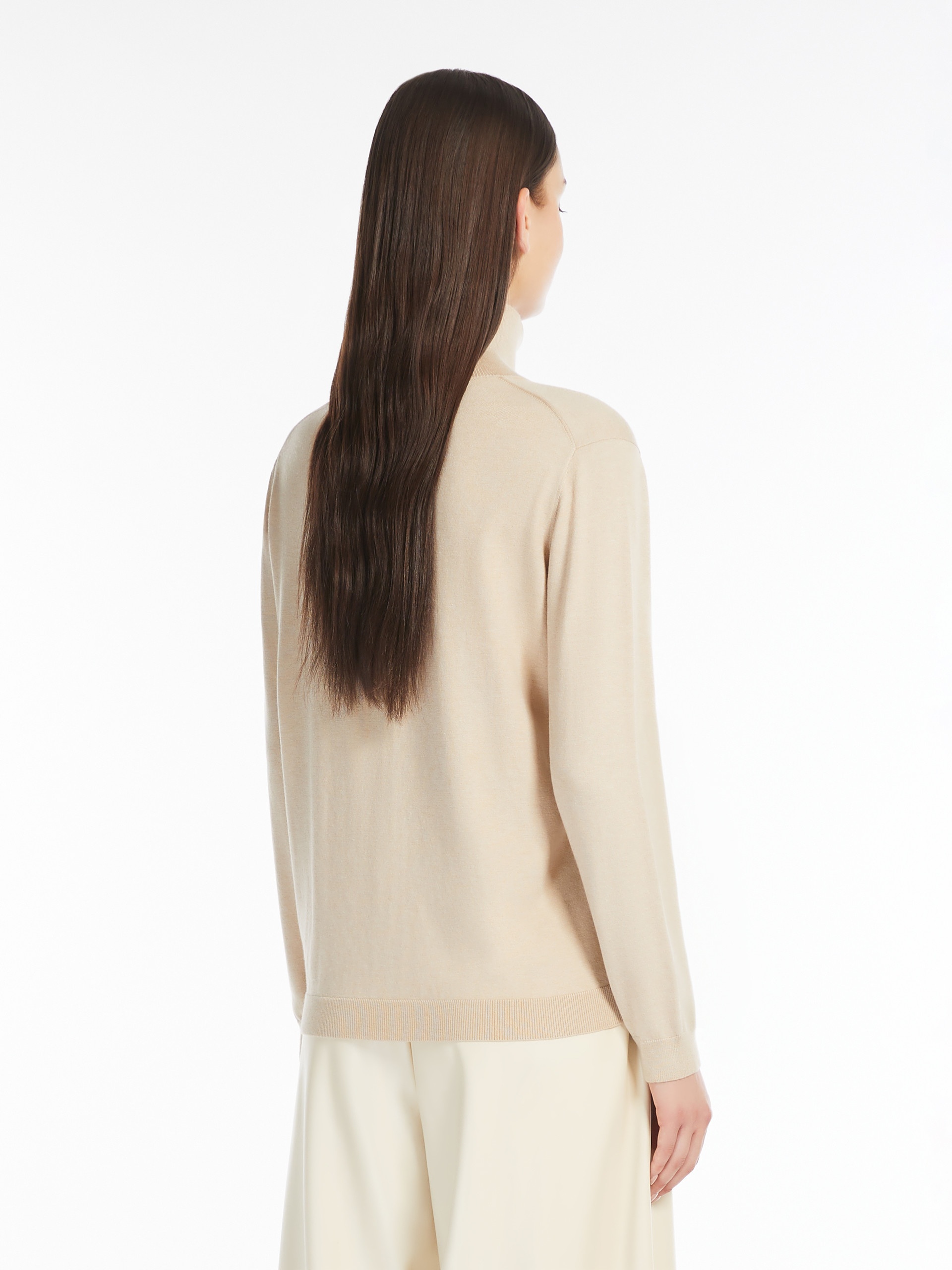 KIKU Silk and wool polo-neck sweater - 4
