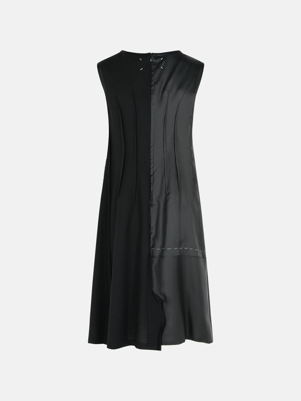 BLACK CUPRO BLEND DRESS - 3