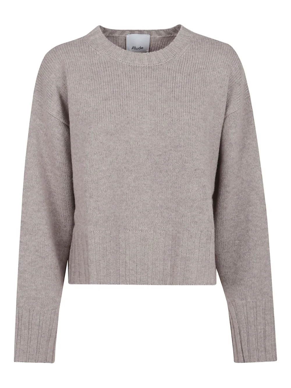 ribbed-trim cashmere sweater - 1