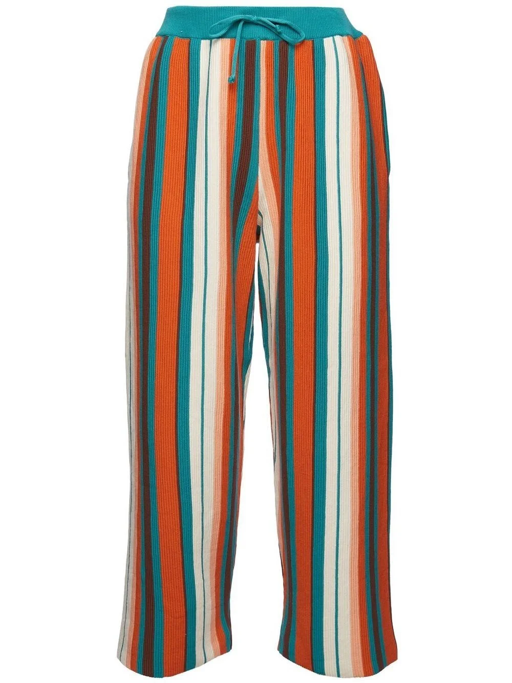 vertical-stripe cropped trousers - 1