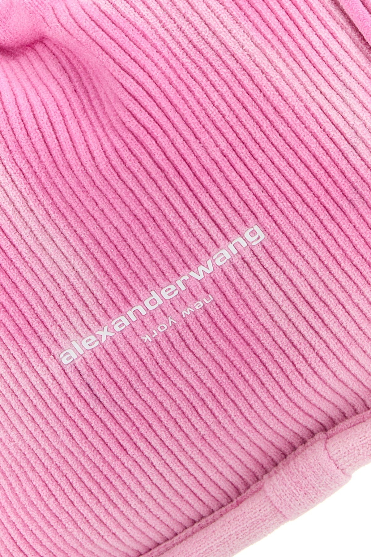 Pink corduroy small Ryan handbag - 4
