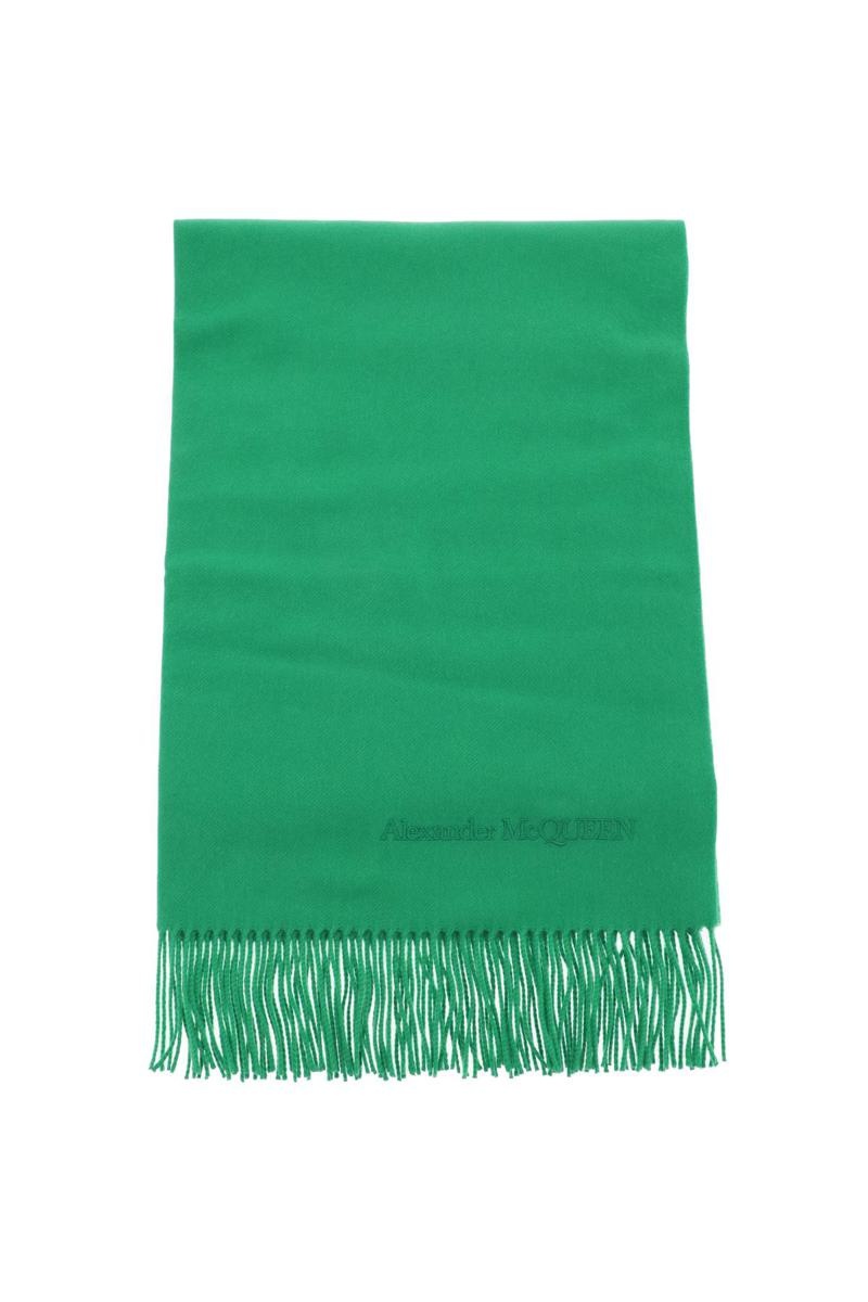 ALEXANDER MCQUEEN CASHMERE SCARF WITH EMBROIDERY - 1