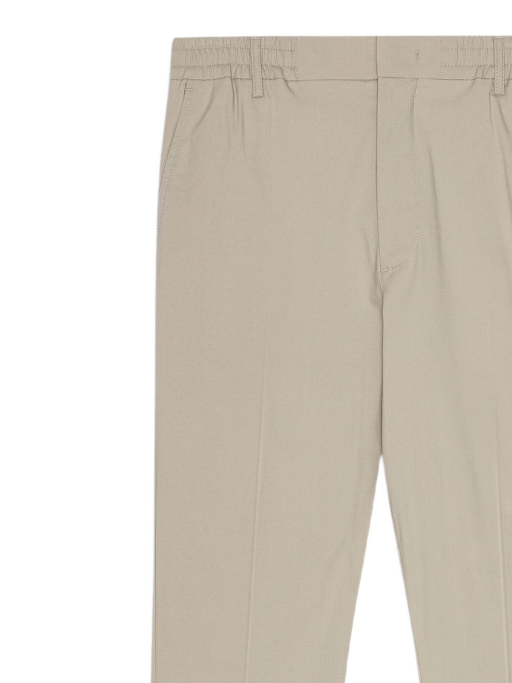 elasticated denim tapered trousers - 2