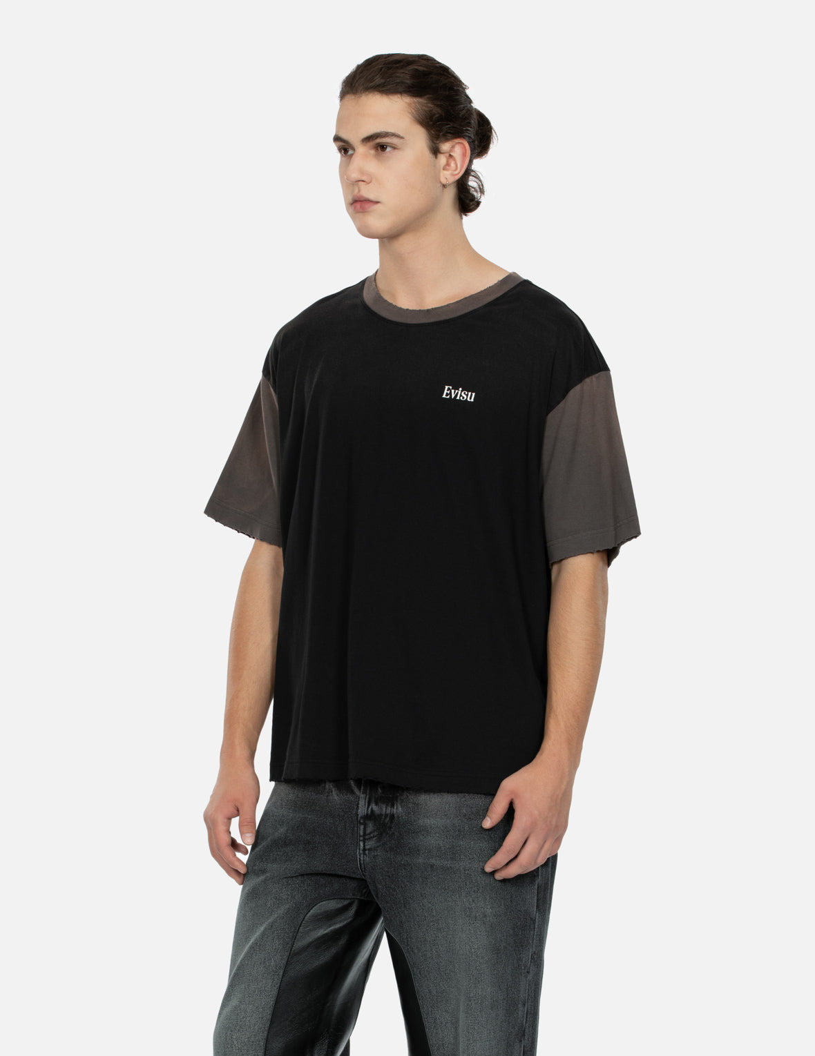 SEAGULL AND LOGO PRINT BOXY T-SHIRT - 8