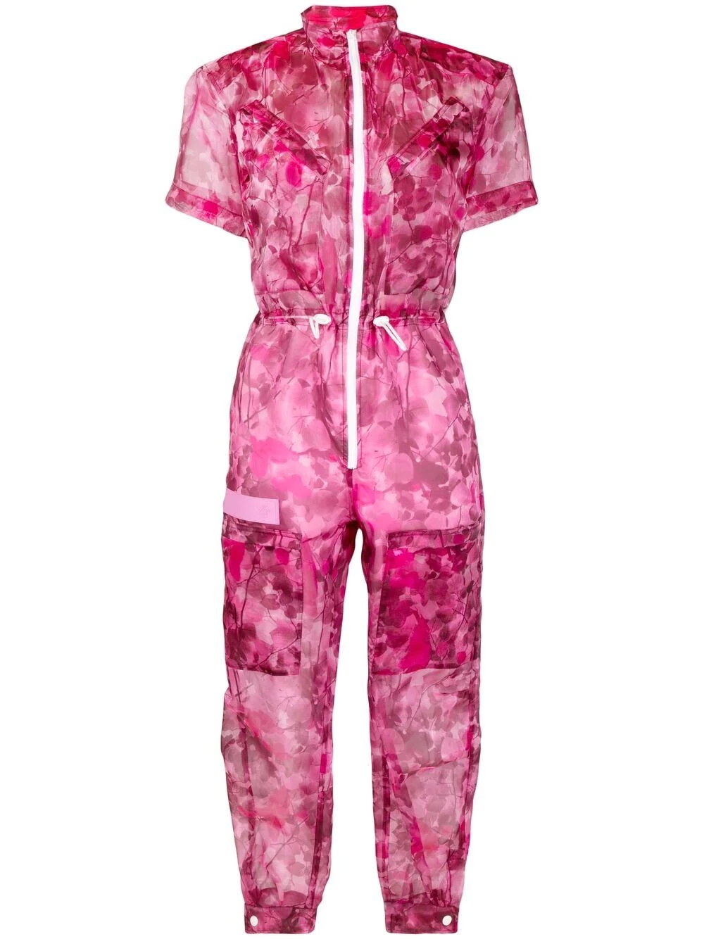 Blossom camouflage-print tapered jumpsuit - 1