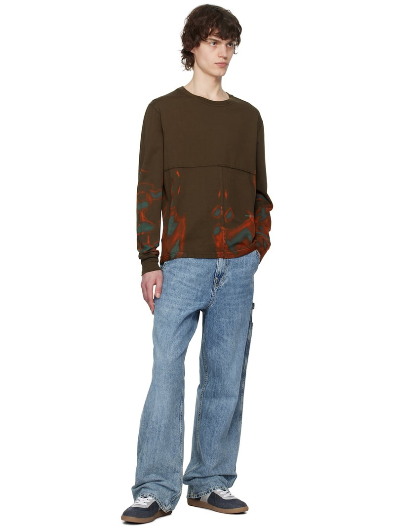 ECKHAUS LATTA Brown Lapped Long Sleeve T-shirt outlook