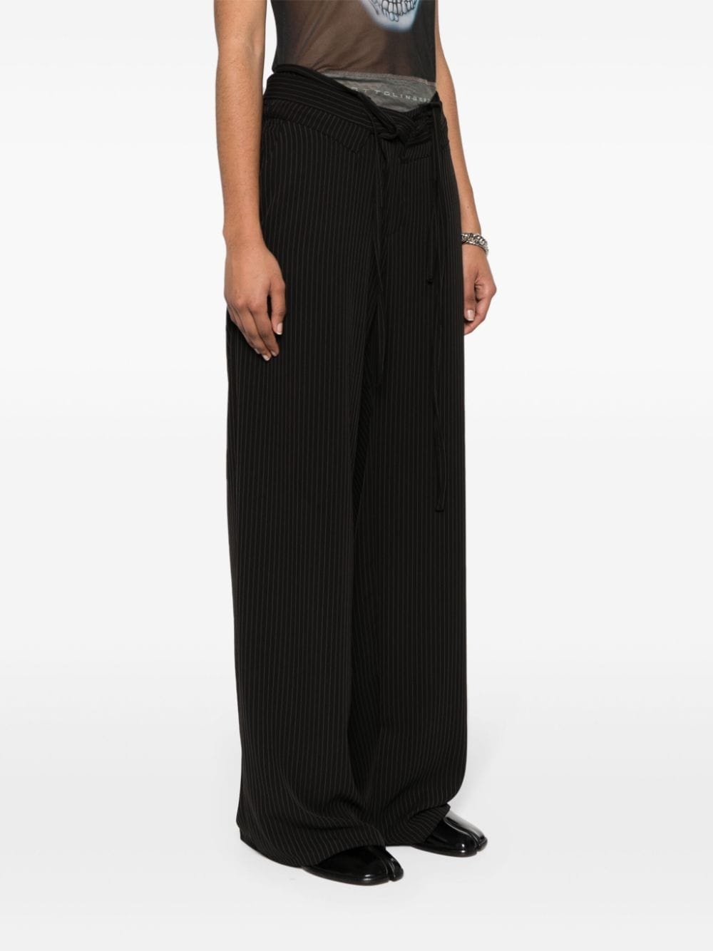 pinstripe-pattern trousers - 3