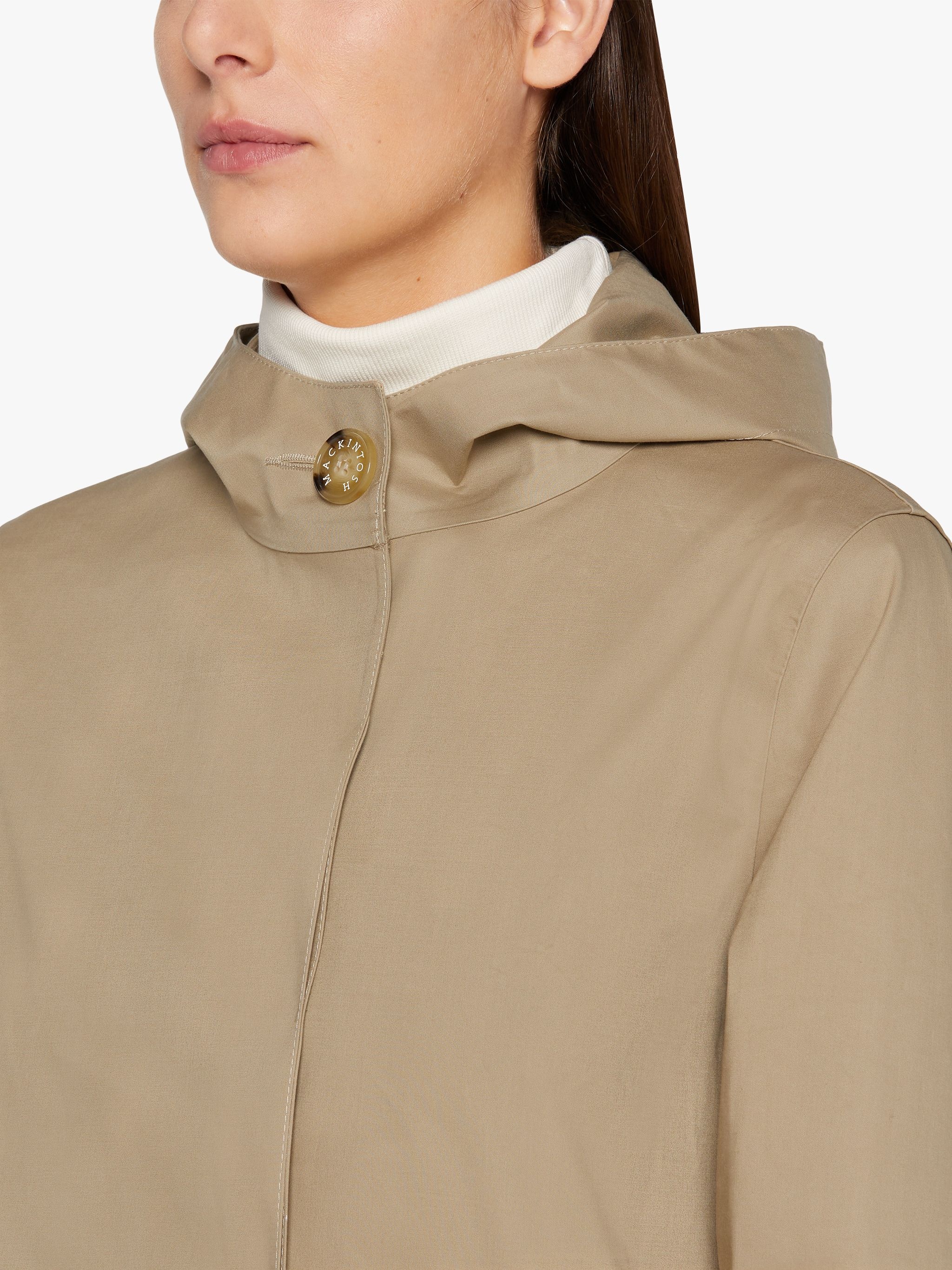 WATTEN FAWN BONDED COTTON HOODED COAT | LR-1023 - 5