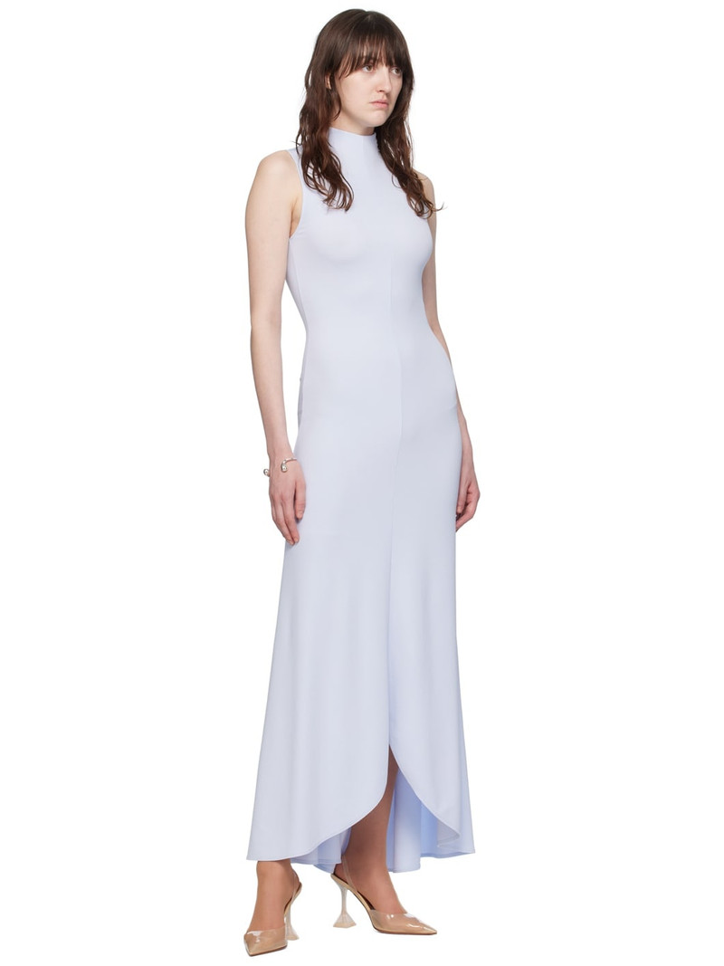 courrèges Blue Mock Neck Maxi Dress outlook