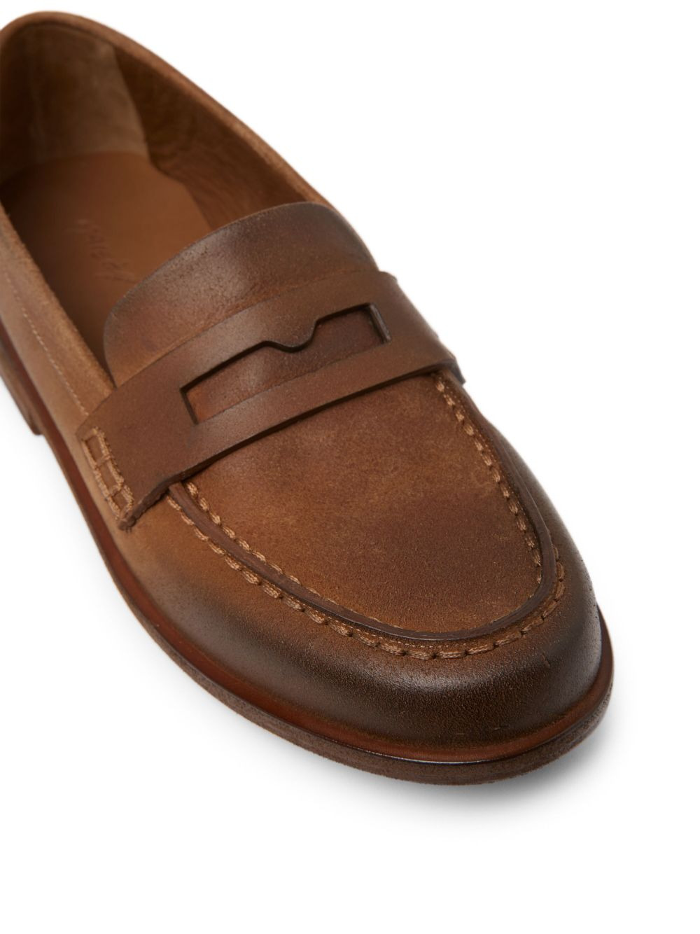 leather penny loafers - 4