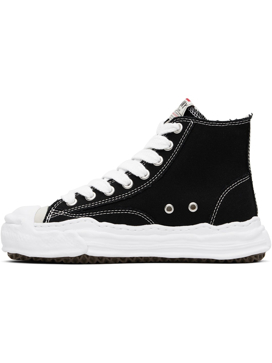 Black 'Hank' OG Sole Canvas Sneakers - 3