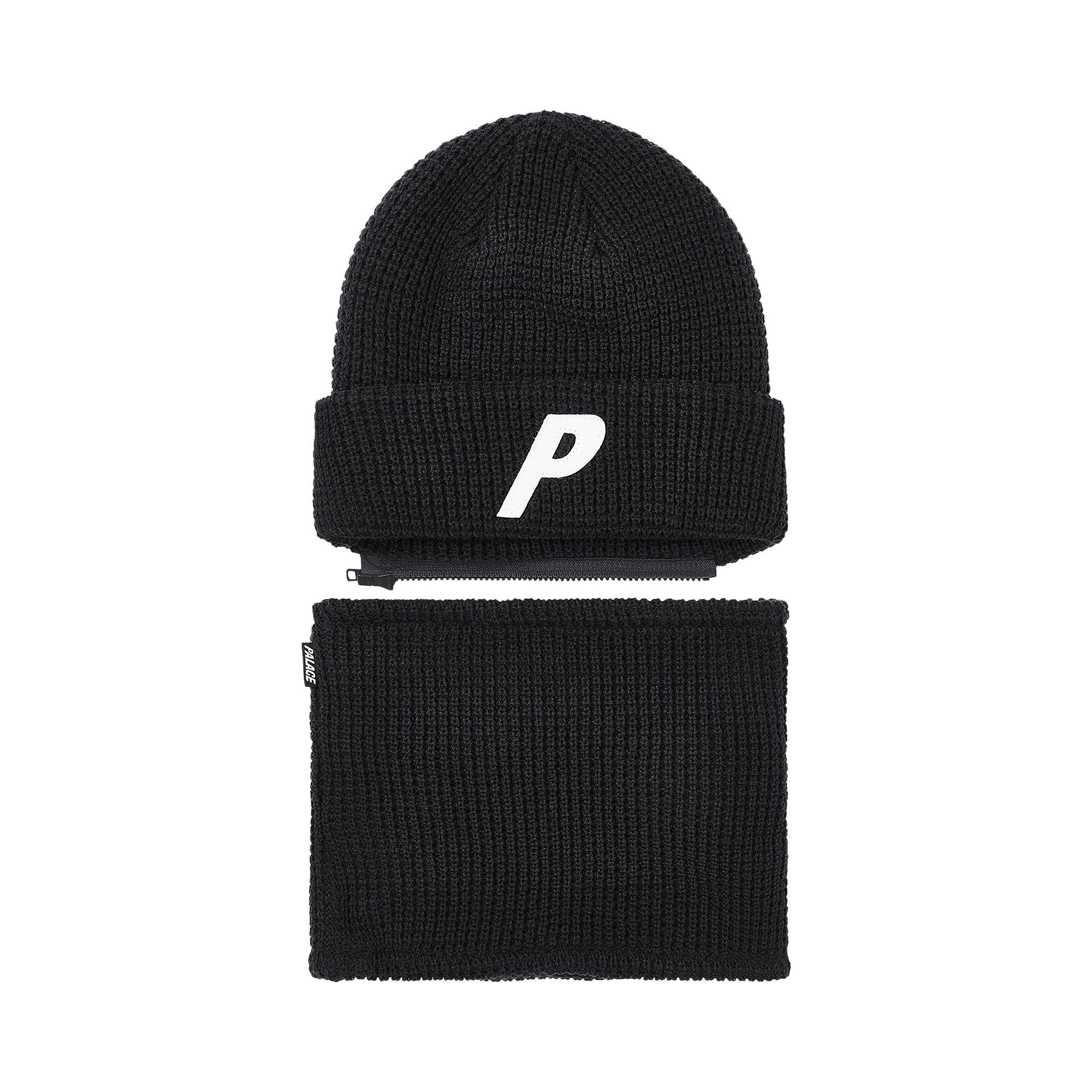 Palace Zip Off Facewarmer P Beanie 'Black' - 3