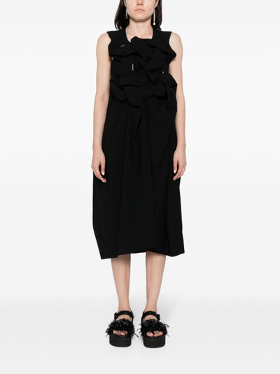 Comme Des Garçons knotted wool midi dress outlook