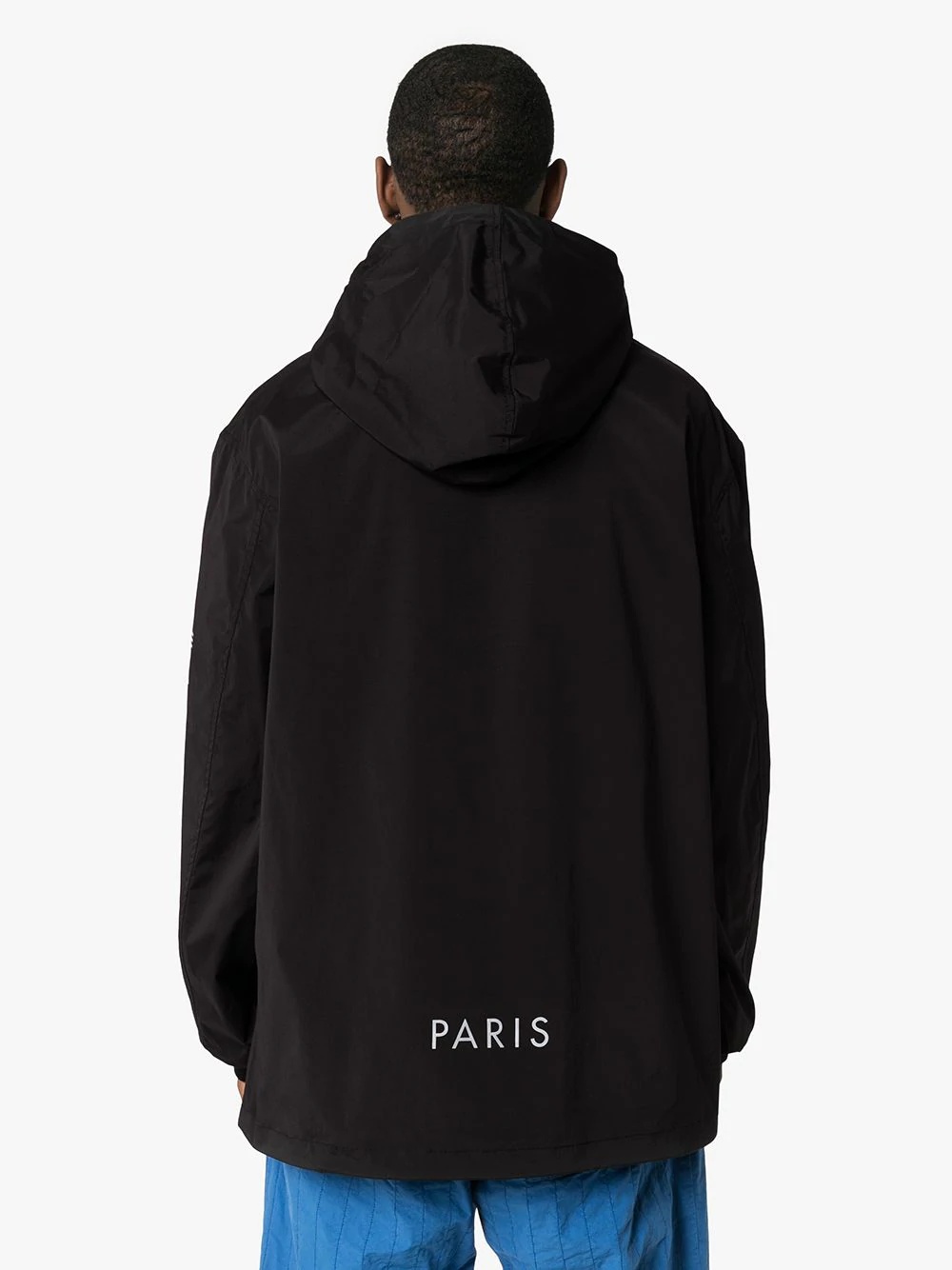 logo print hooded windbreaker - 4