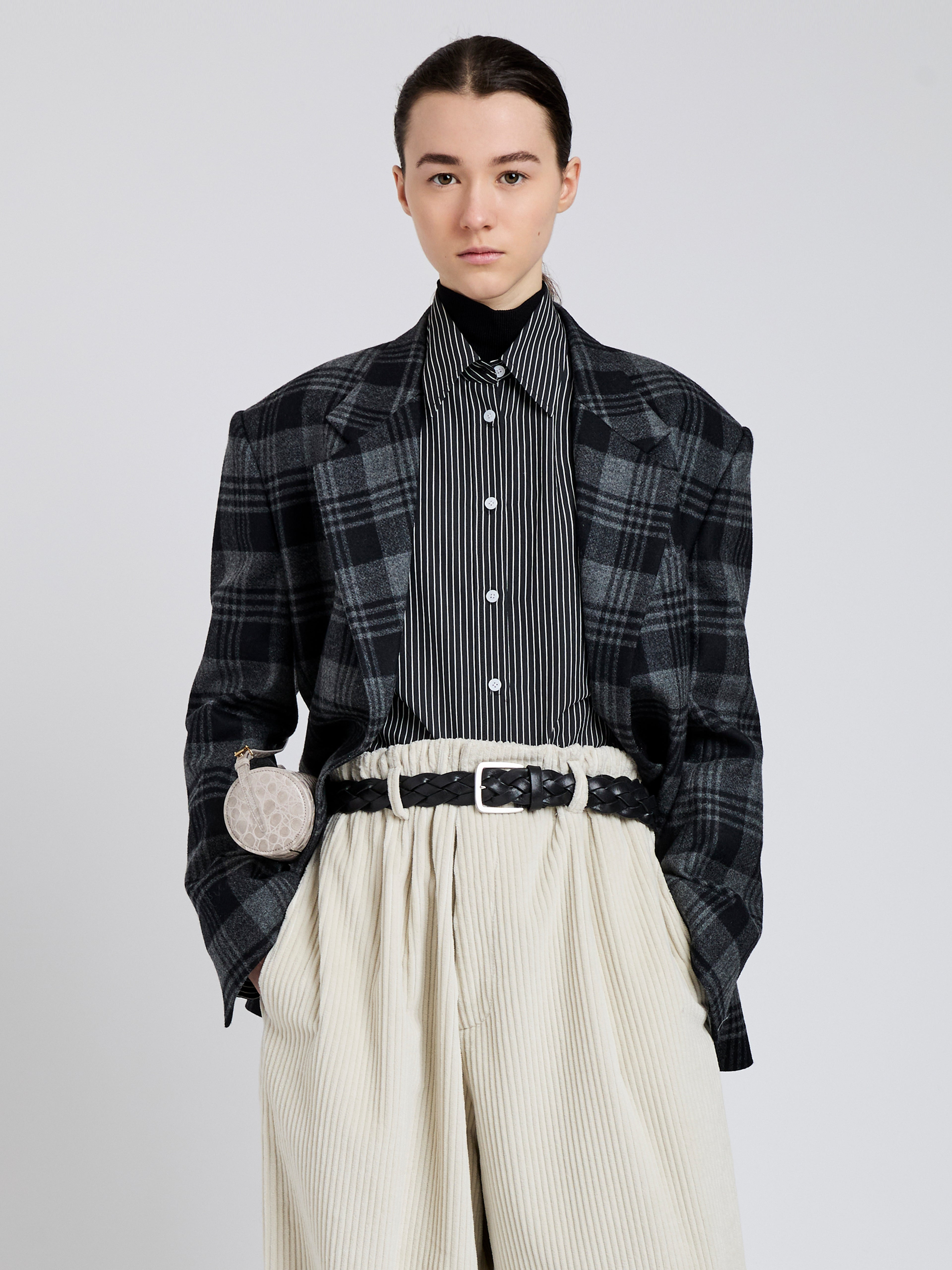 Daria Jacket in Plaid Wool Suiting - 2