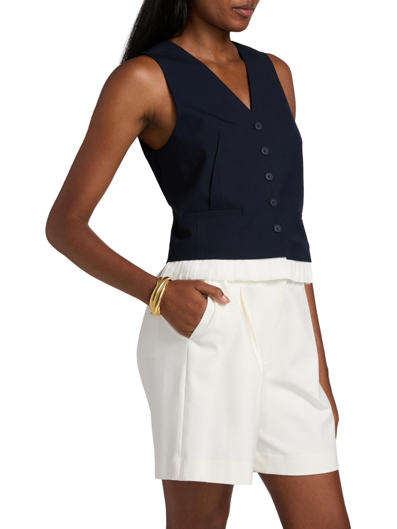 Women's Laiken Pleated-Trim Vest - Midnight 4