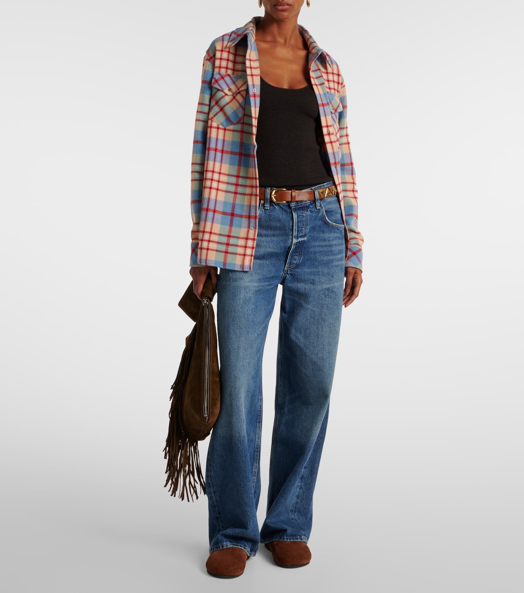 Al’s Run plaid cashmere shirt - 2