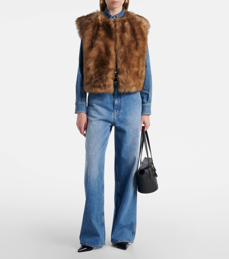 Dolce & Gabbana Cropped shearling vest outlook