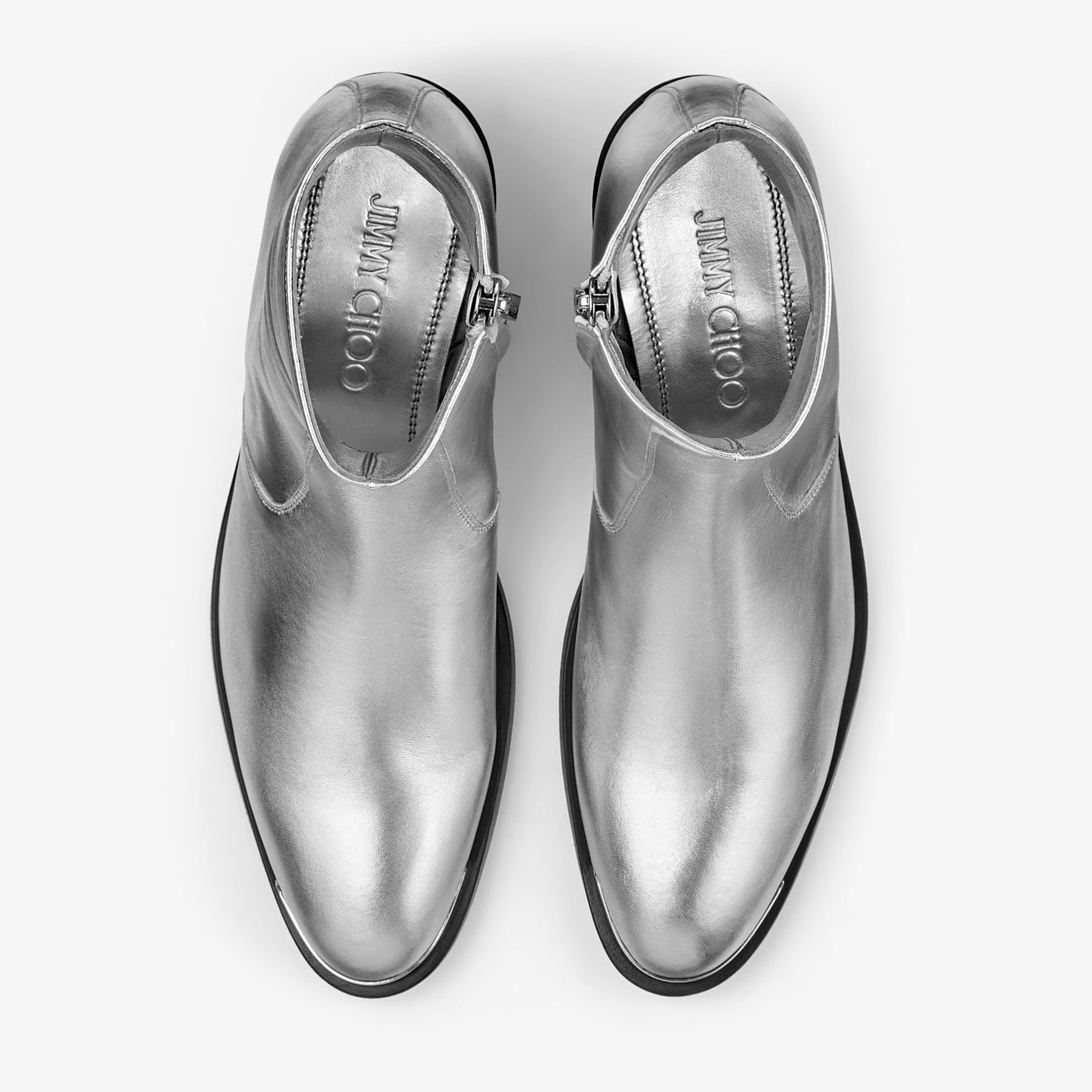 Sammy/M
Silver Metallic Nappa Ankle Boots - 4