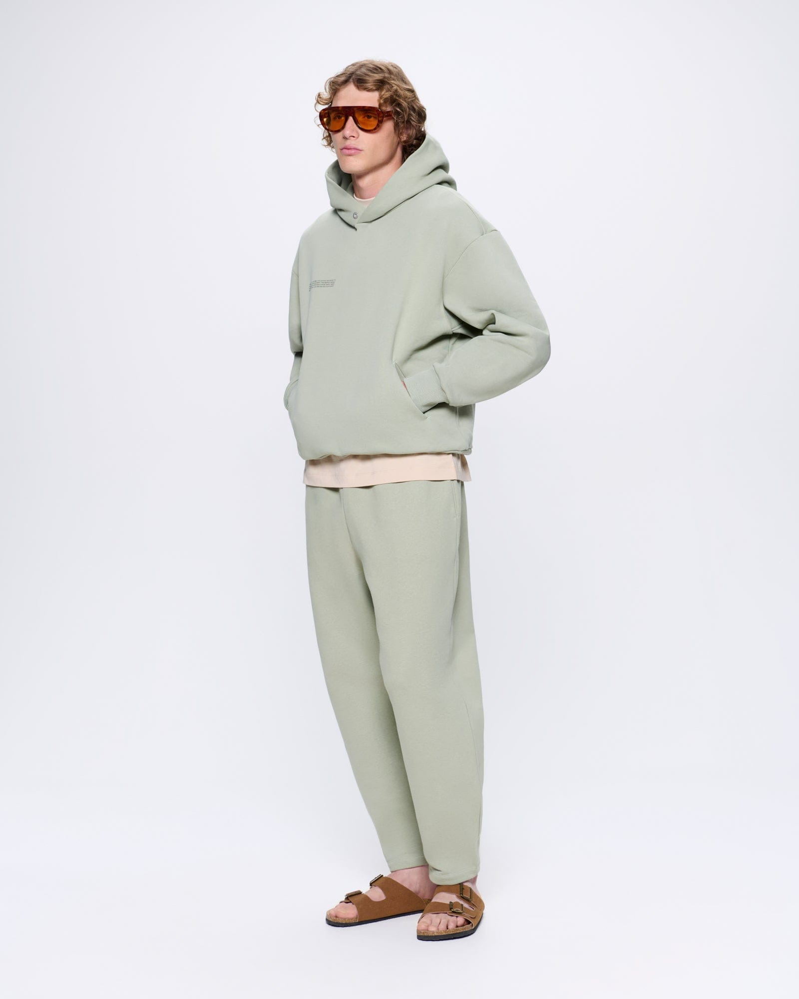 Mens DNA Barrel-Leg Track Pants - Moss Green - 2