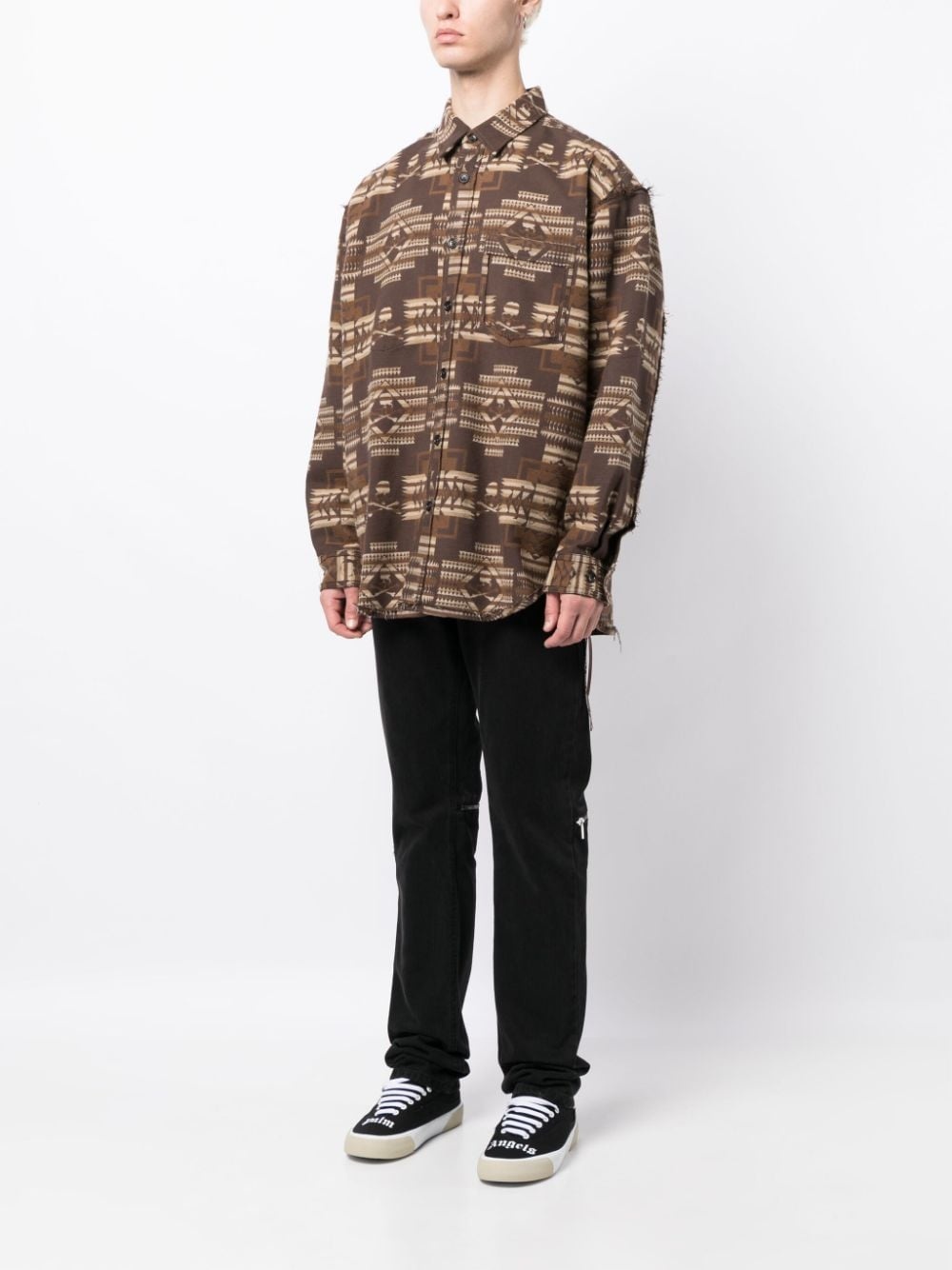 graphic-print cotton shirt - 3