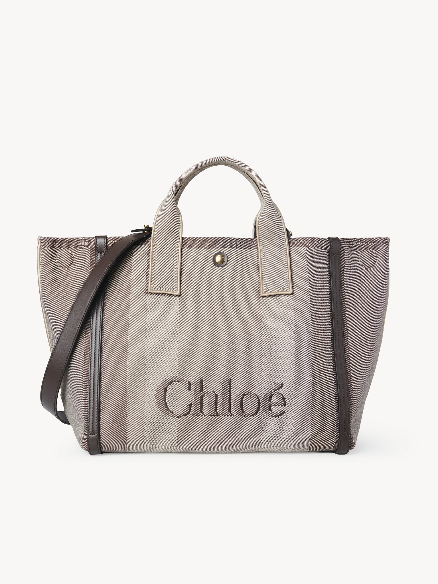 CHLOÉ CARRY TOTE BAG IN CANVAS - 3