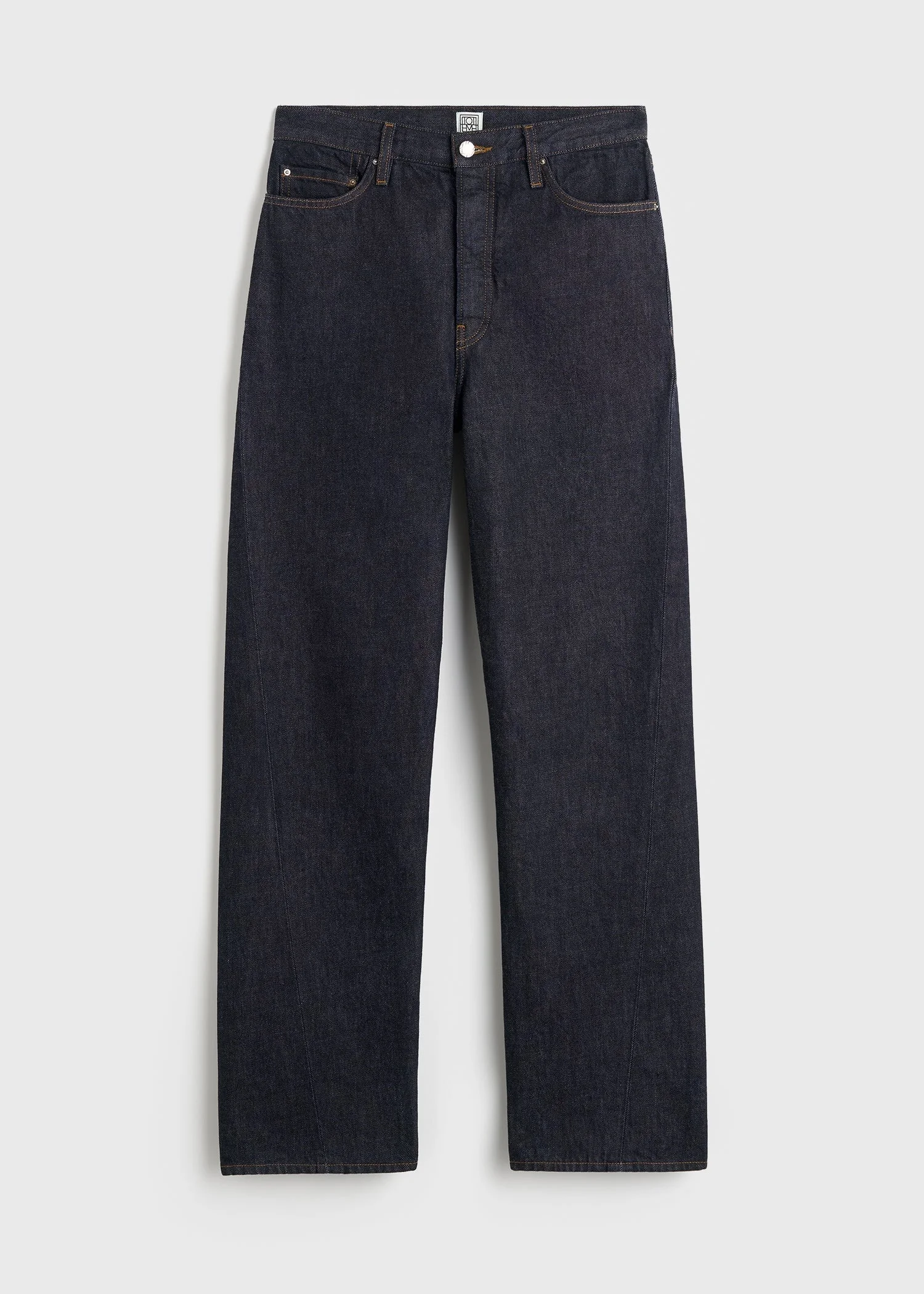 Twisted seam denim full length rinsed blue - 1
