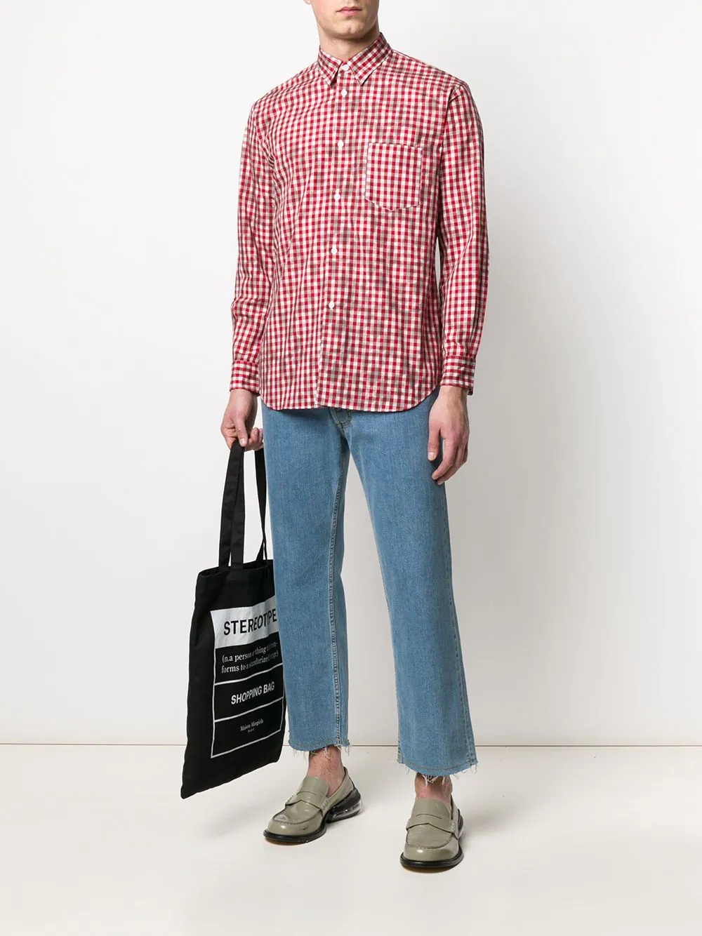 cotton checked shirt - 2